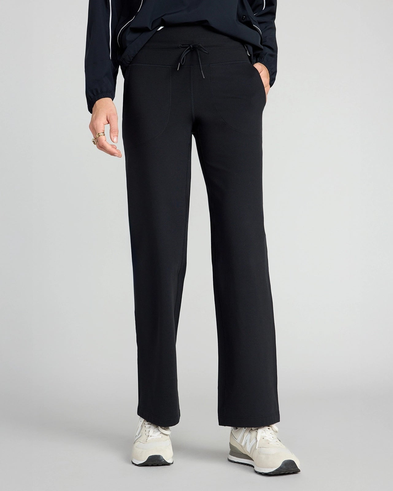 The Warm Stretch GRS Certified Recycled Poly Straight Leg Pant - Black