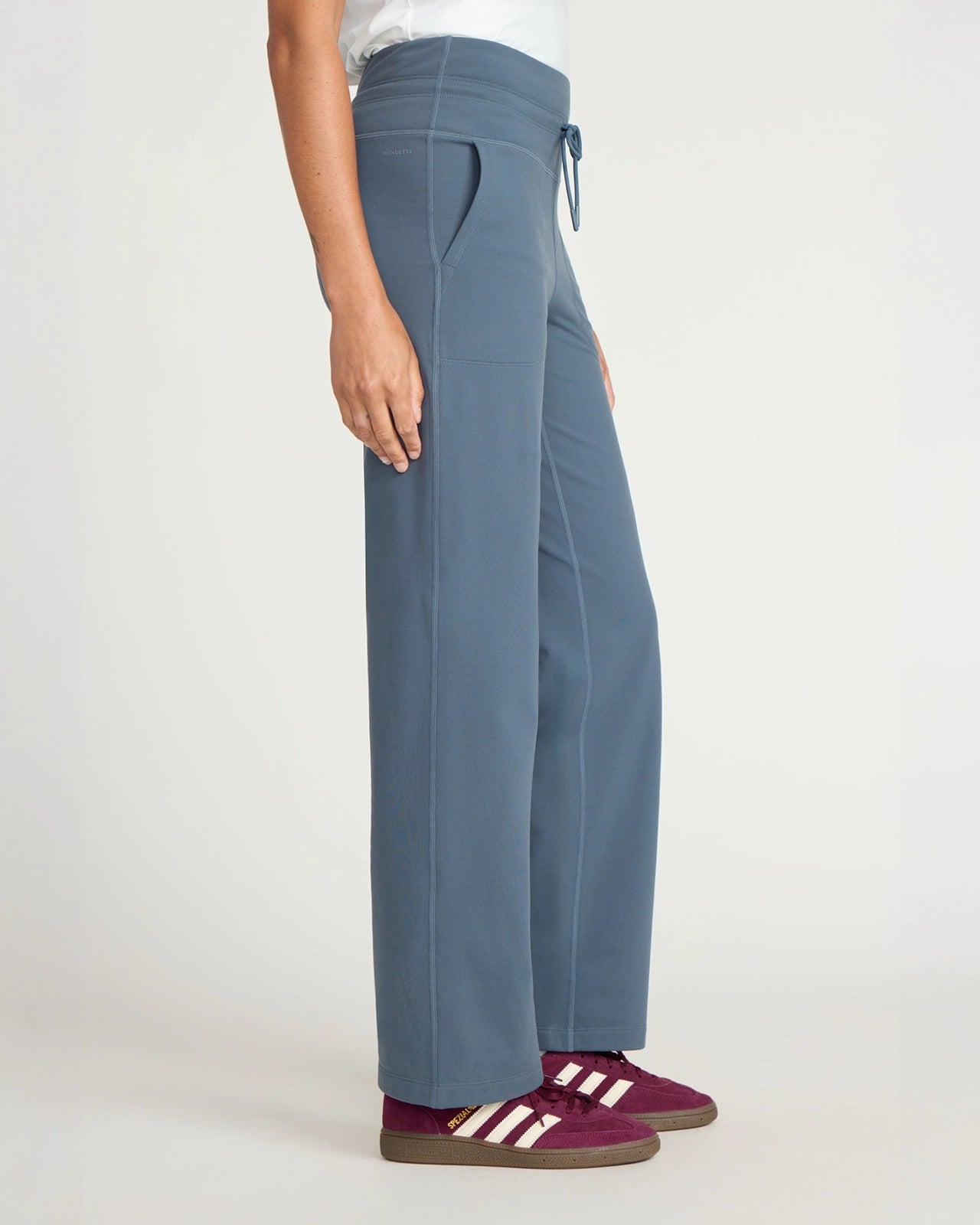 The Warm Stretch GRS Certified Recycled Poly Straight Leg Pant - Bluish Grey