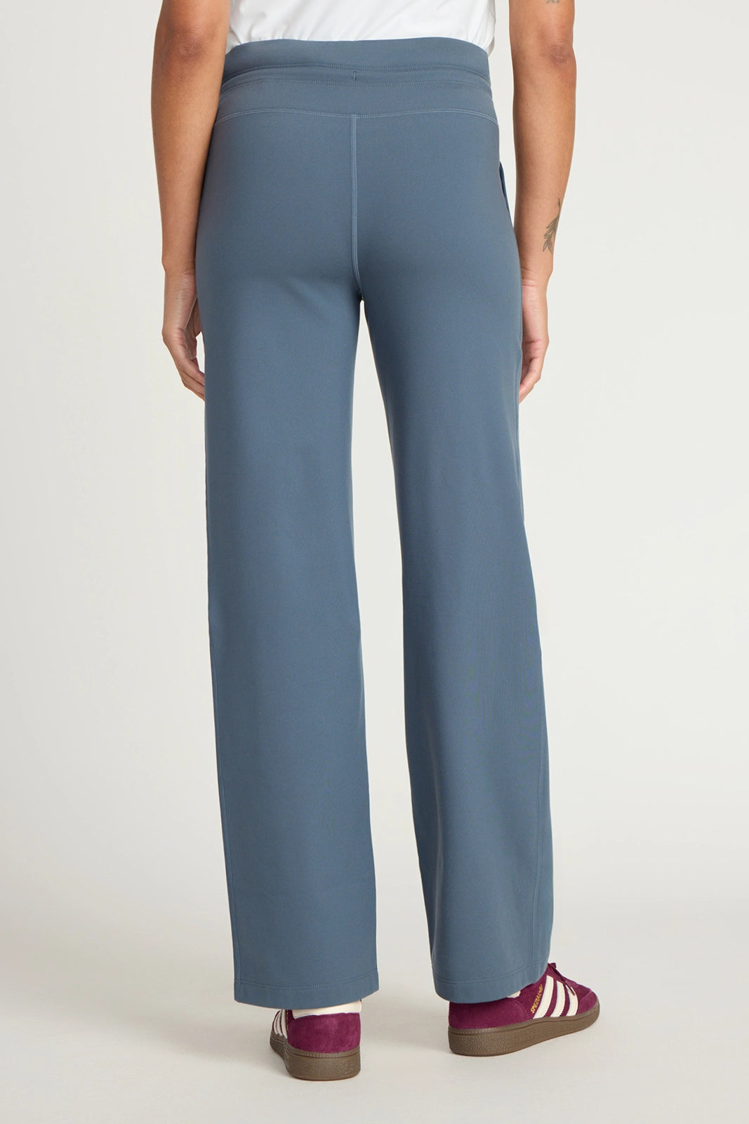 The Warm Stretch GRS Certified Recycled Poly Straight Leg Pant - Bluish Grey