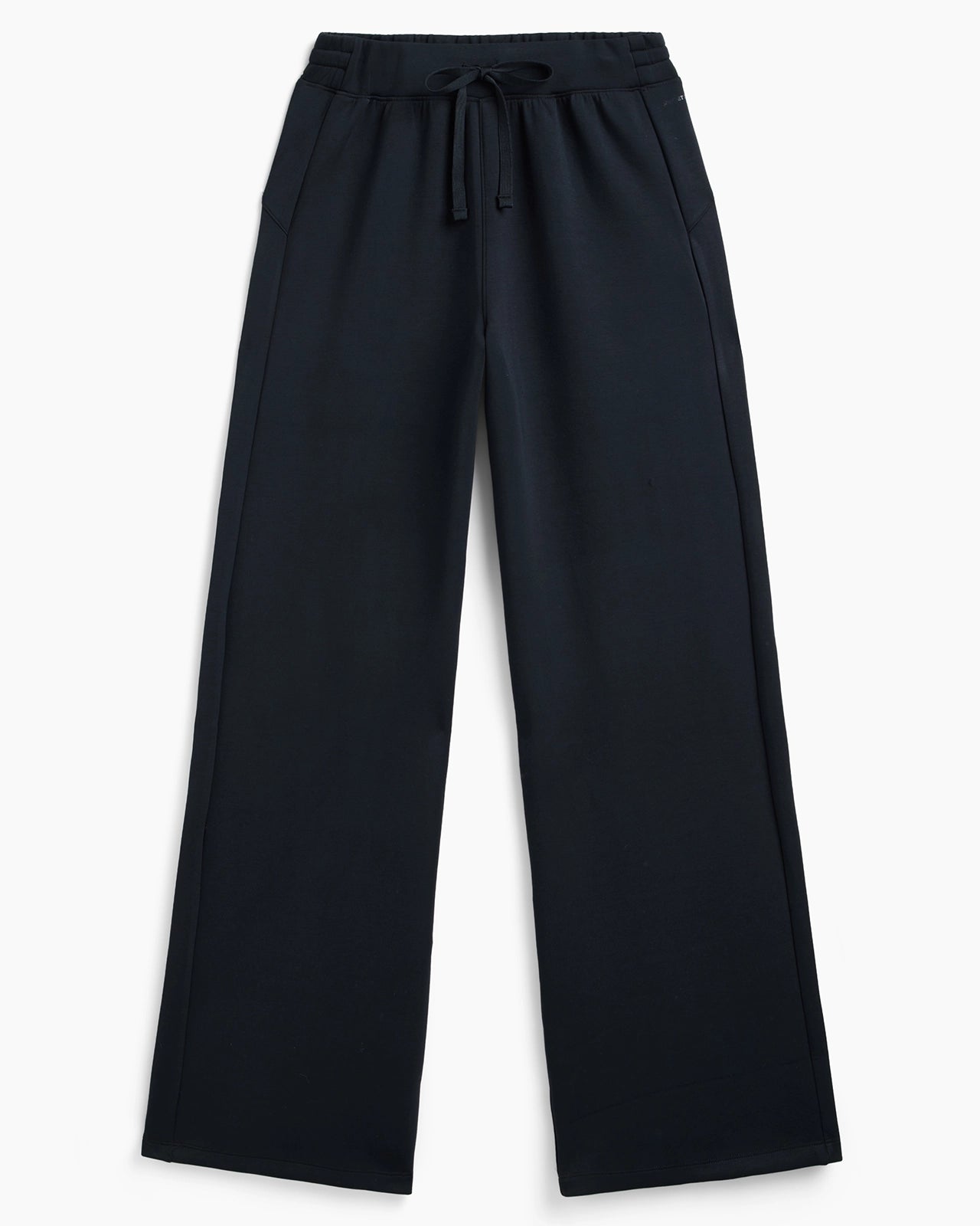 The Light Stretch GRS Certified Recycled Poly + Modal Wide Leg Pant - Black