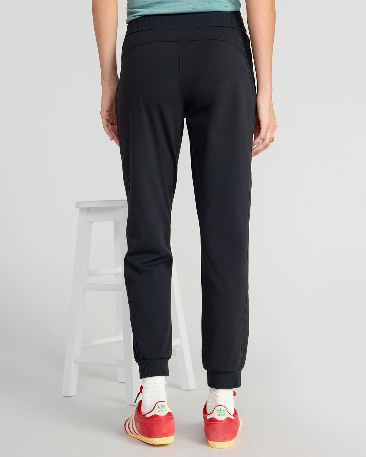 The Buttery Soft GRS Certified Recycled Nylon Mixed Media Jogger - Black