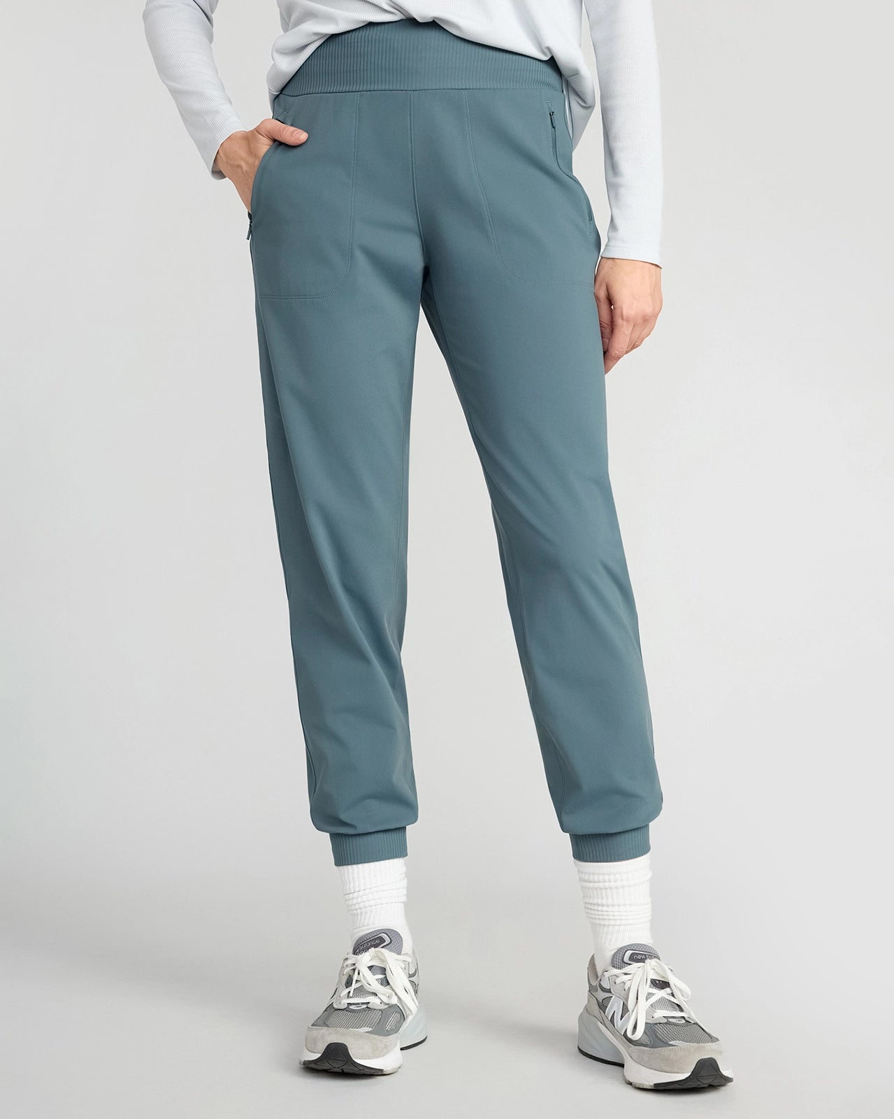 The Buttery Soft GRS Certified Recycled Nylon Mixed Media Jogger - Dark Slate