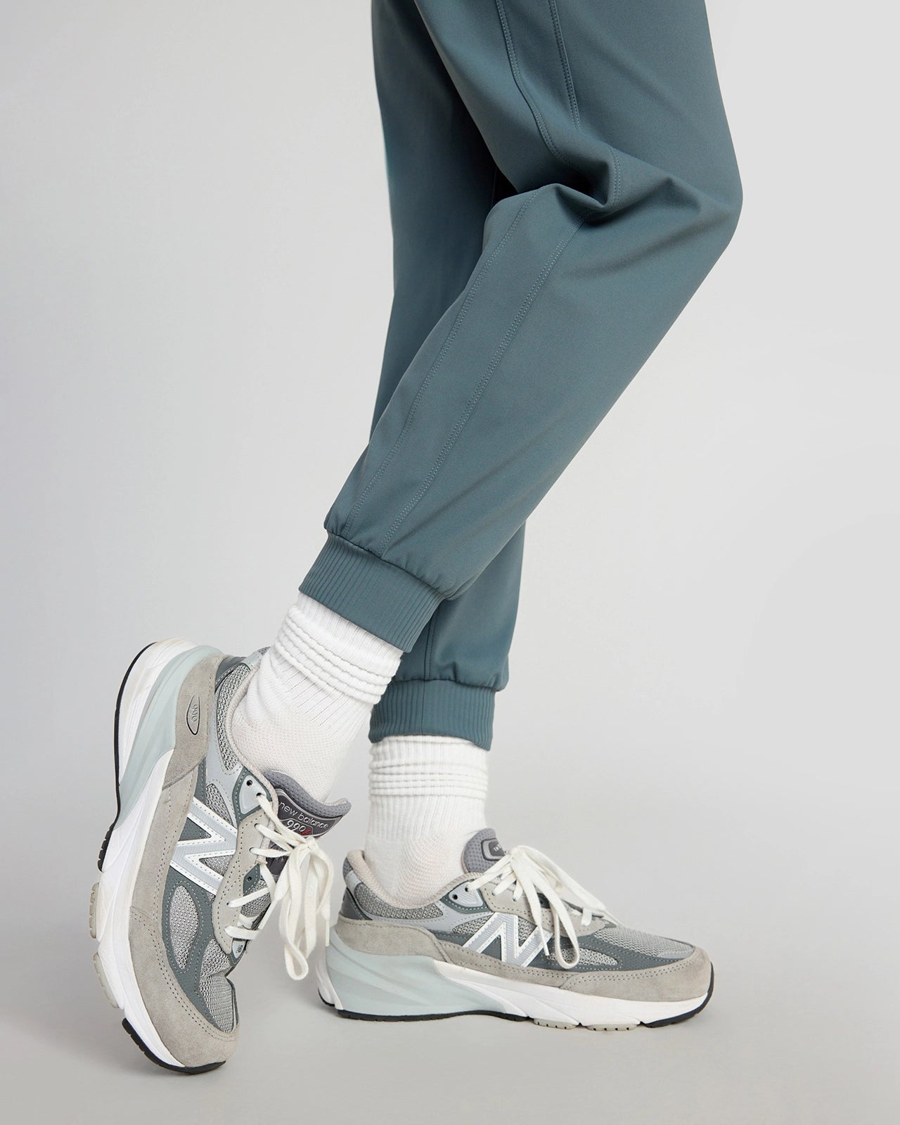 The Buttery Soft GRS Certified Recycled Nylon Mixed Media Jogger - Dark Slate