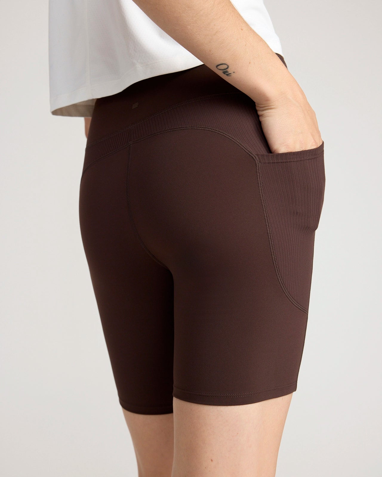 The Active GRS Recycled Nylon Curved Seams Biker Short