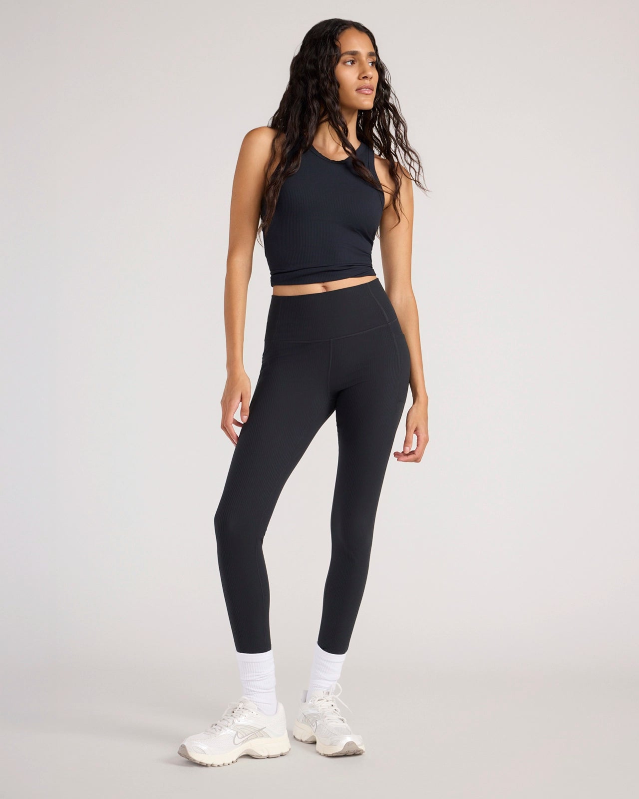 The Active Ribbed Legging - Black