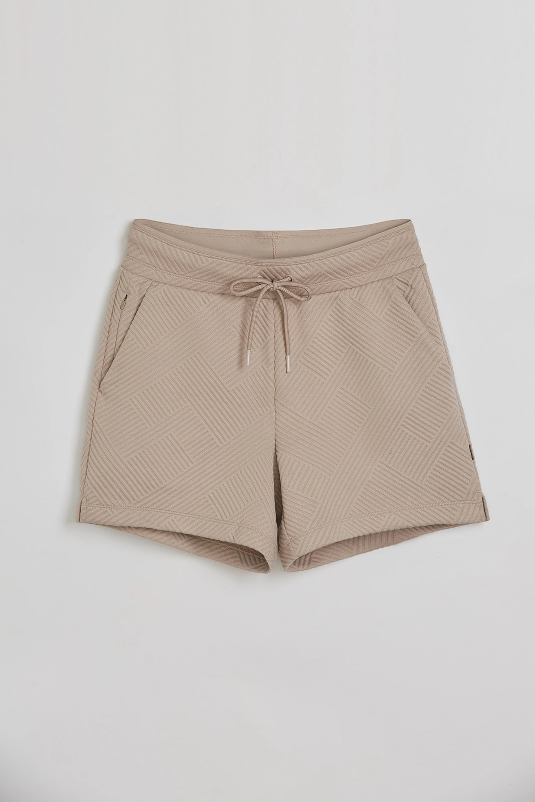 The Soft Stretch Geo Jacquard Relaxed Short - Atmosphere Beige