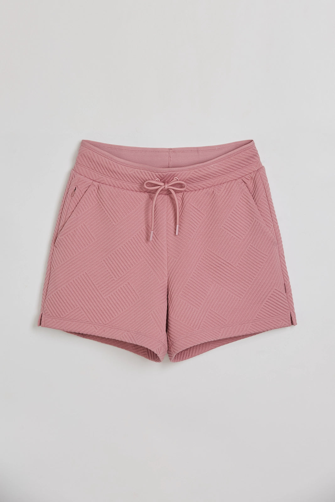 The Soft Stretch Geo Jacquard Relaxed Short - Lilas Pink