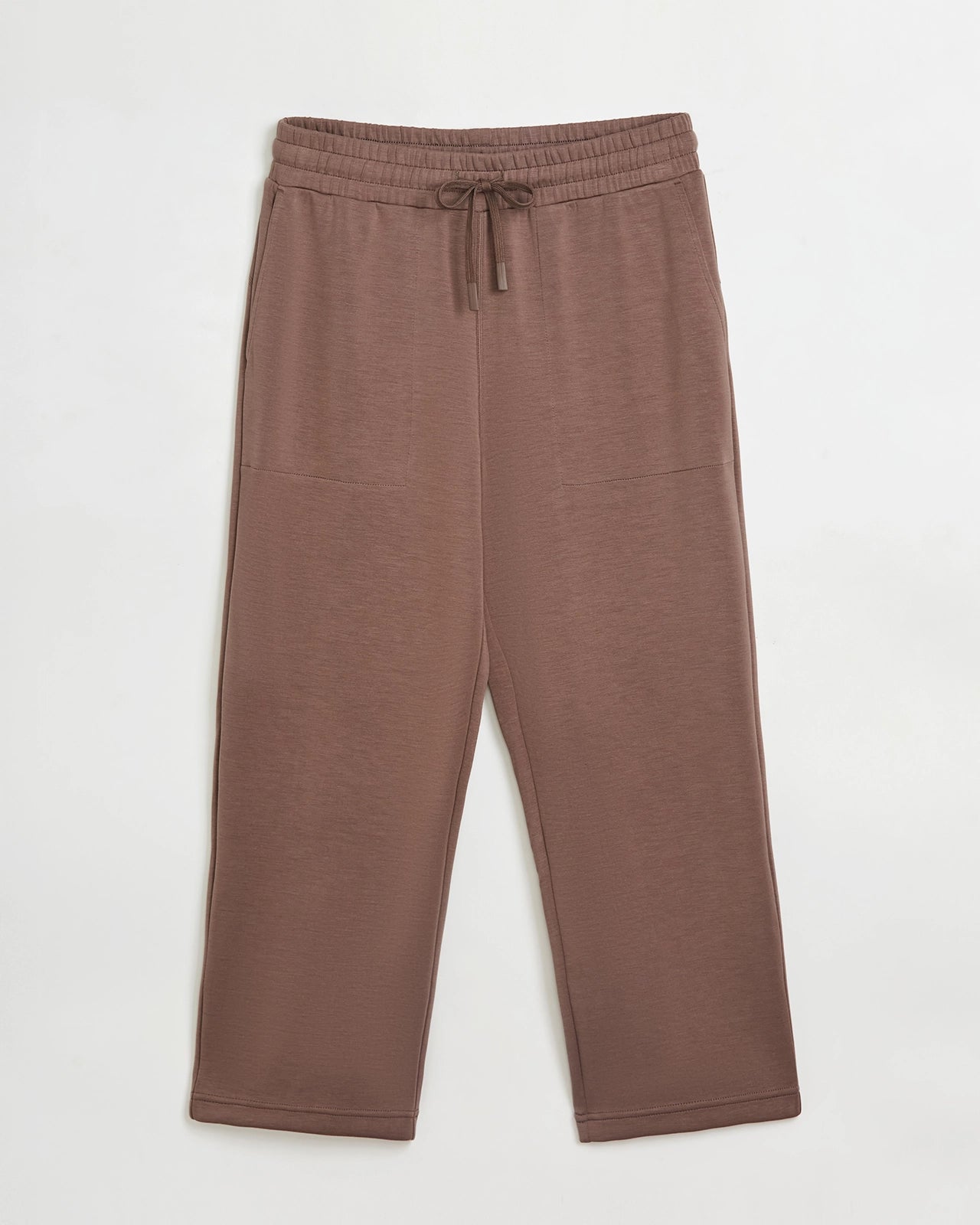 The Soft Luxe Tech Fleece Capri - Deep Taupe