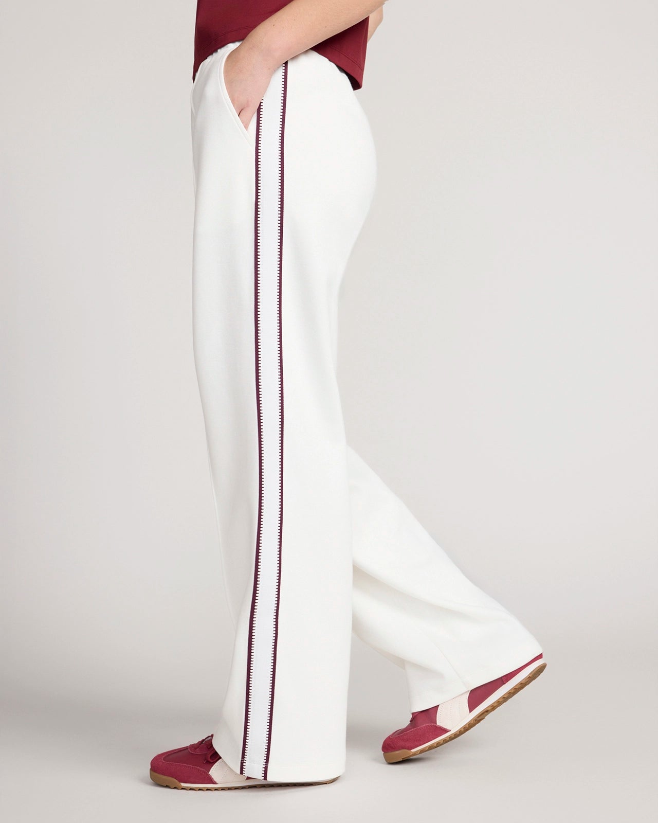 The Soft Luxe Organic Cotton Wide Leg Pant - Cream