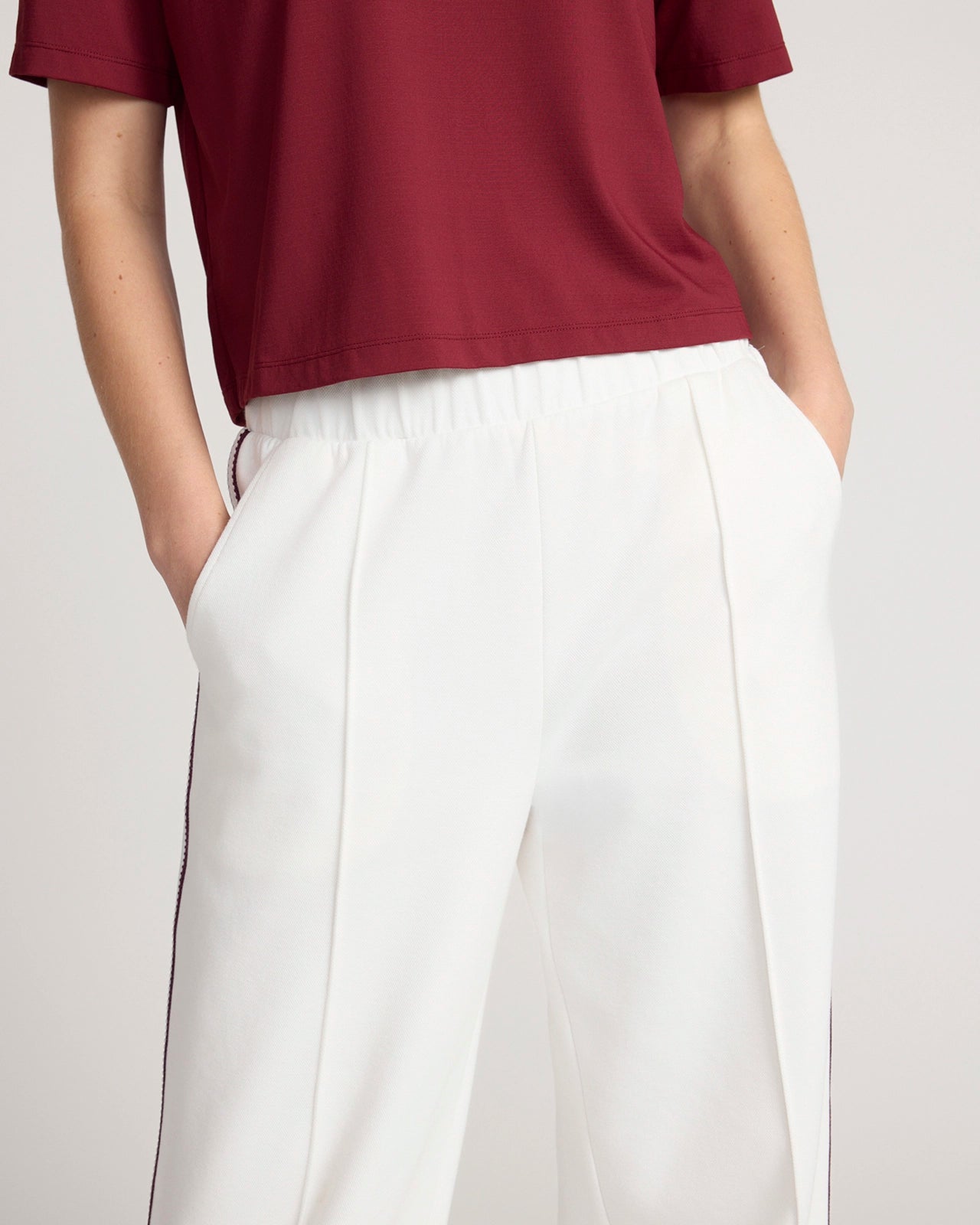 The Soft Luxe Organic Cotton Wide Leg Pant - Cream