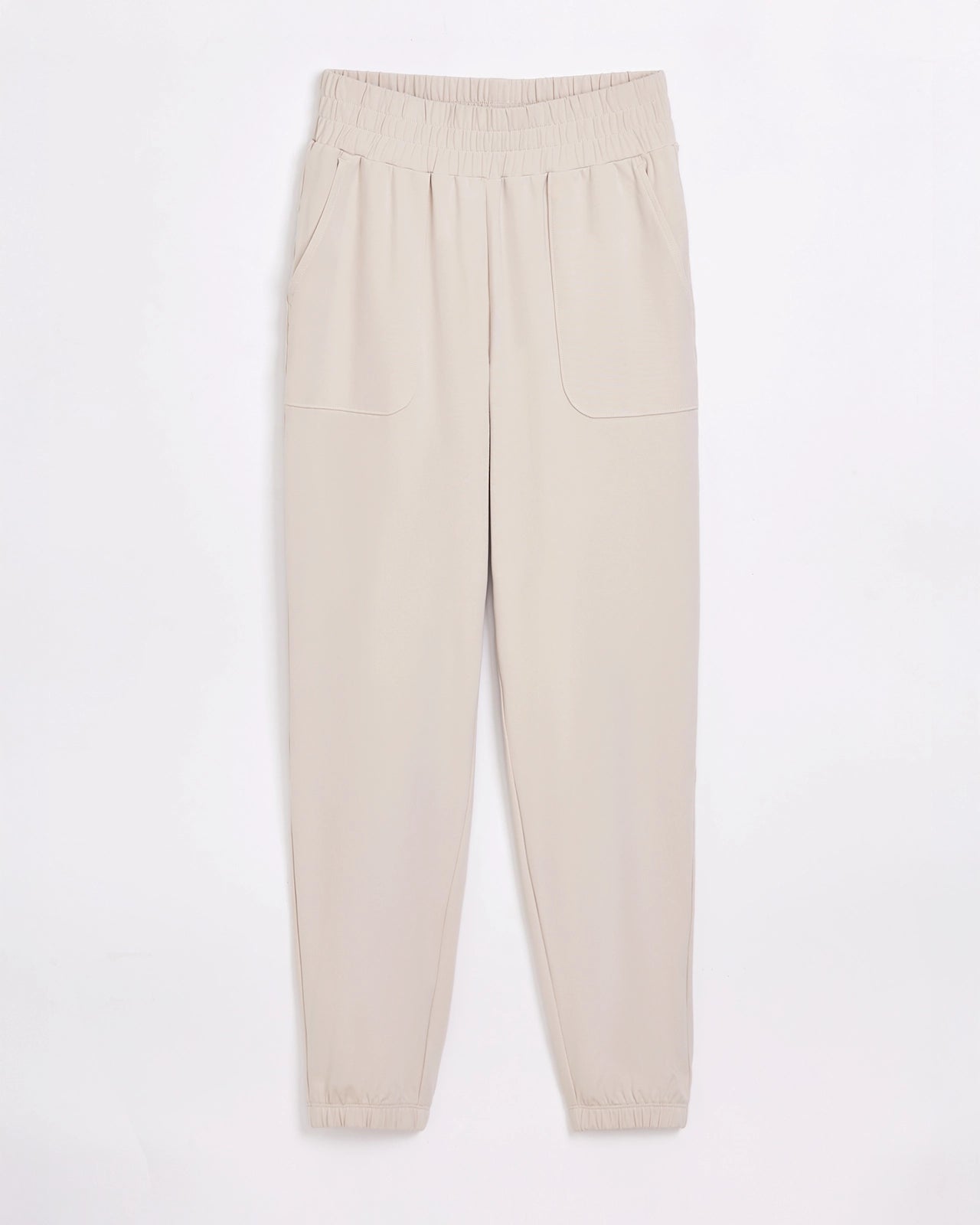 The Soft Stretch Peached Relaxed Jogger - Pumice Stone Beige