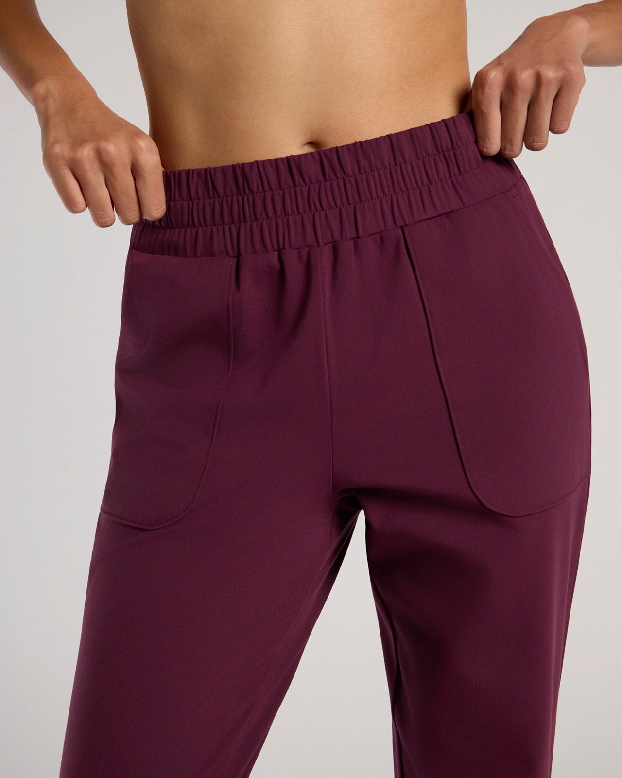 The Soft Stretch Peached Relaxed Jogger - Fig Purple