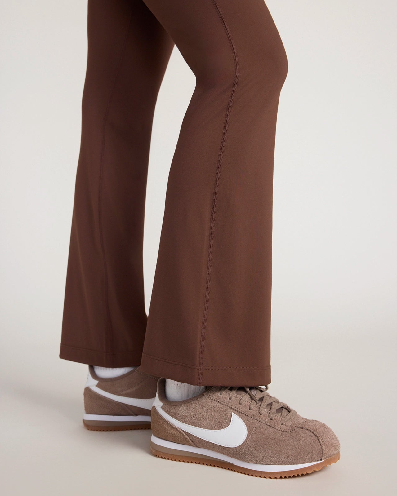 The Active Foldover Flare Legging - Shaved Chocolate