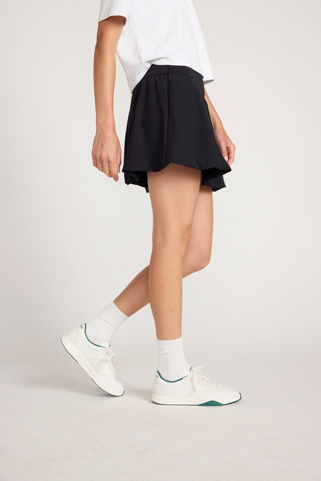The Active Bubble Hem Skort with Built-In Short - Black