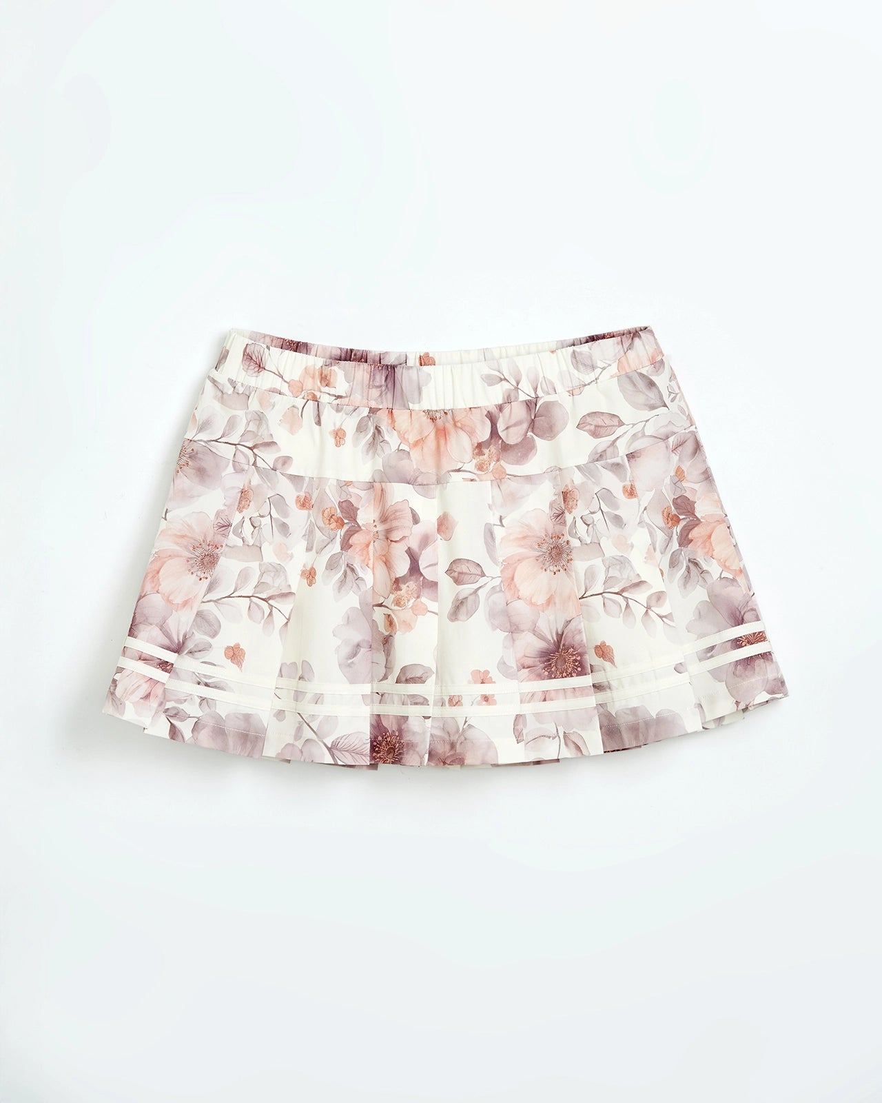 The Active Sunset Floral Print Skort with Short Liner - Sunset Floral Print