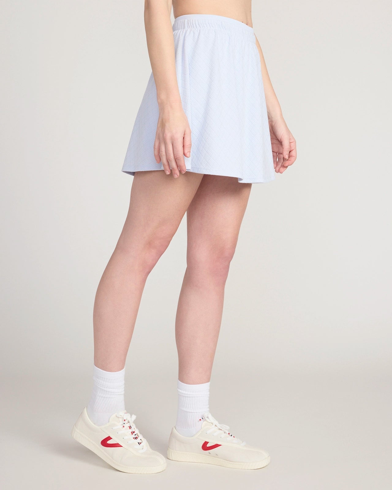 The Active Basket Weave Jacquard Skort - Xenon Blue