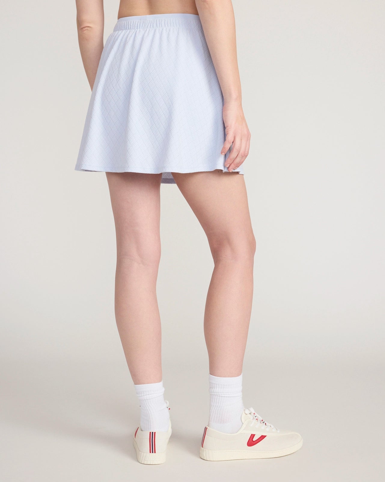 The Active Basket Weave Jacquard Skort - Xenon Blue