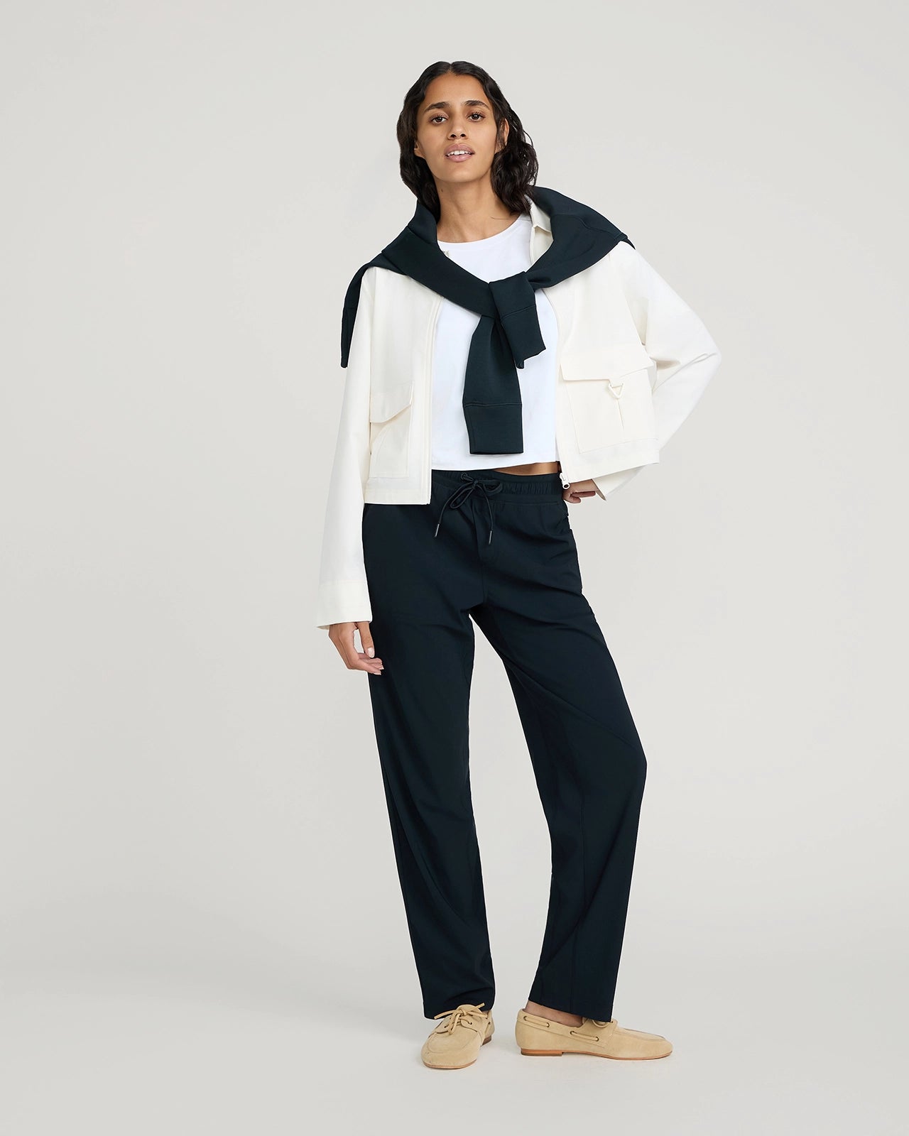 The Soft Stretch Warp Knit Cargo Pant - Black