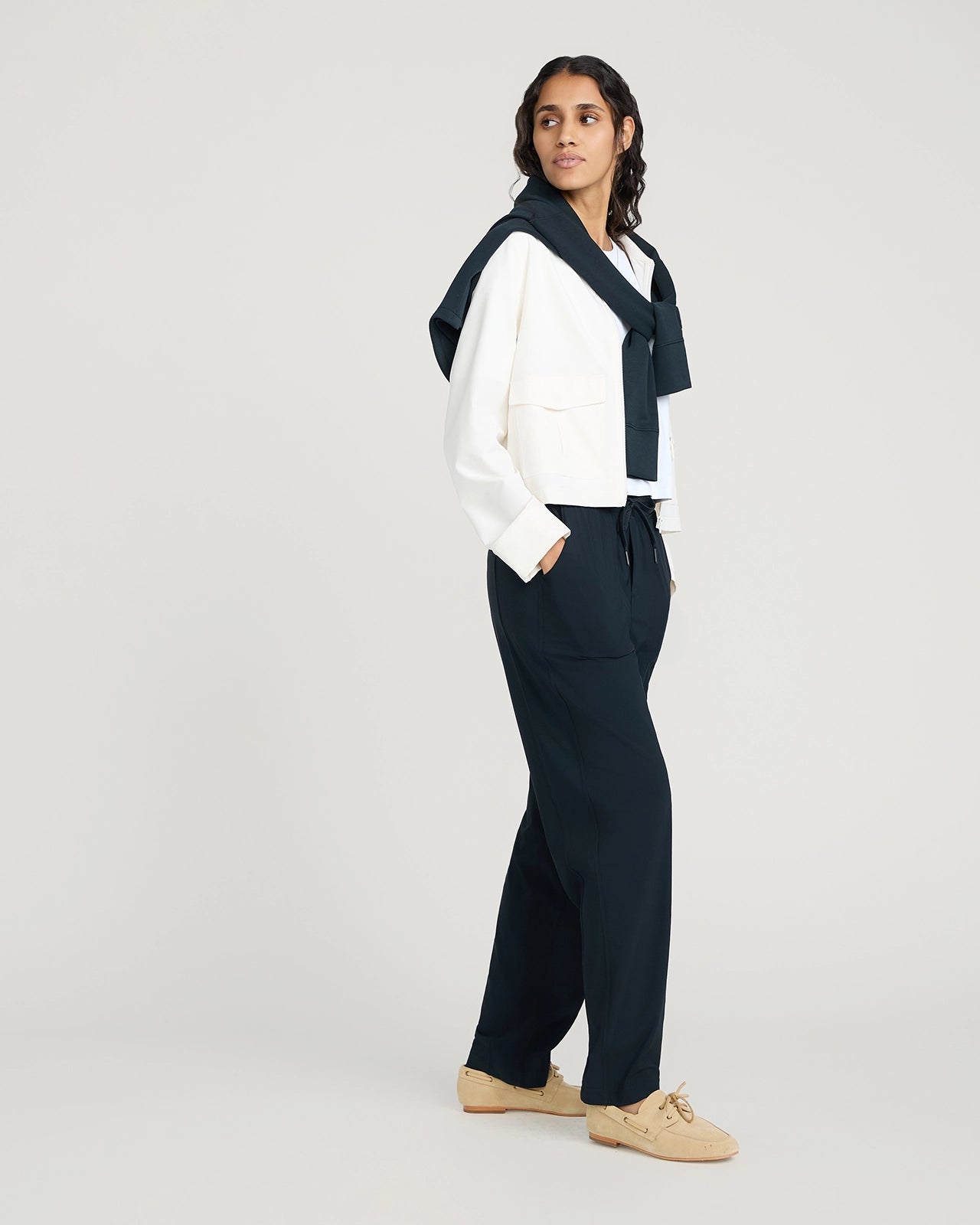 The Soft Stretch Warp Knit Cargo Pant - Black