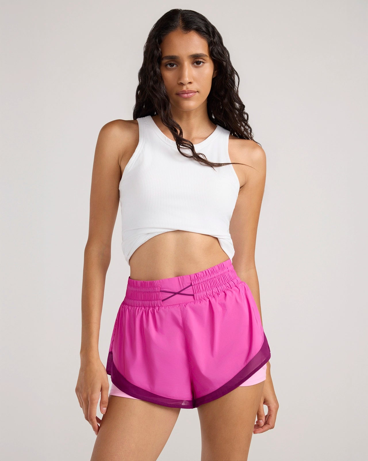 The Active Compression Liner Boxer Short - Rose Violet