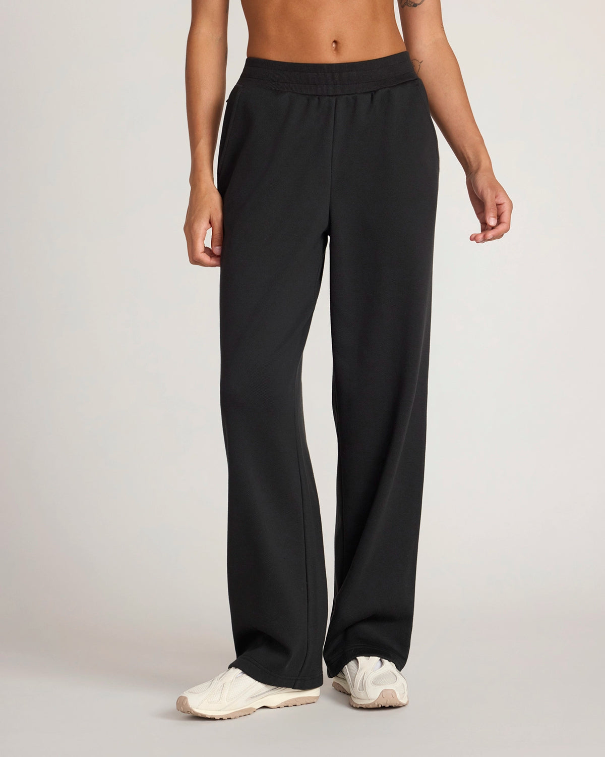 For general description, go to 'Main Product Description' region - The Soft Luxe Bonded Fleece Wide Leg Pant - Black