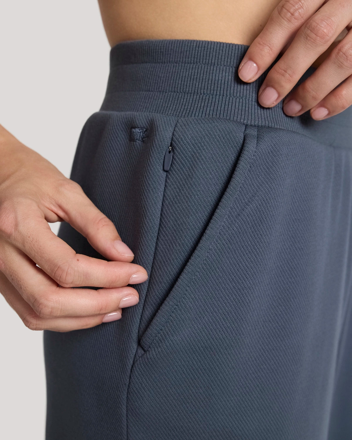 The Soft Luxe Bonded Fleece Wide Leg Pant - Blue
