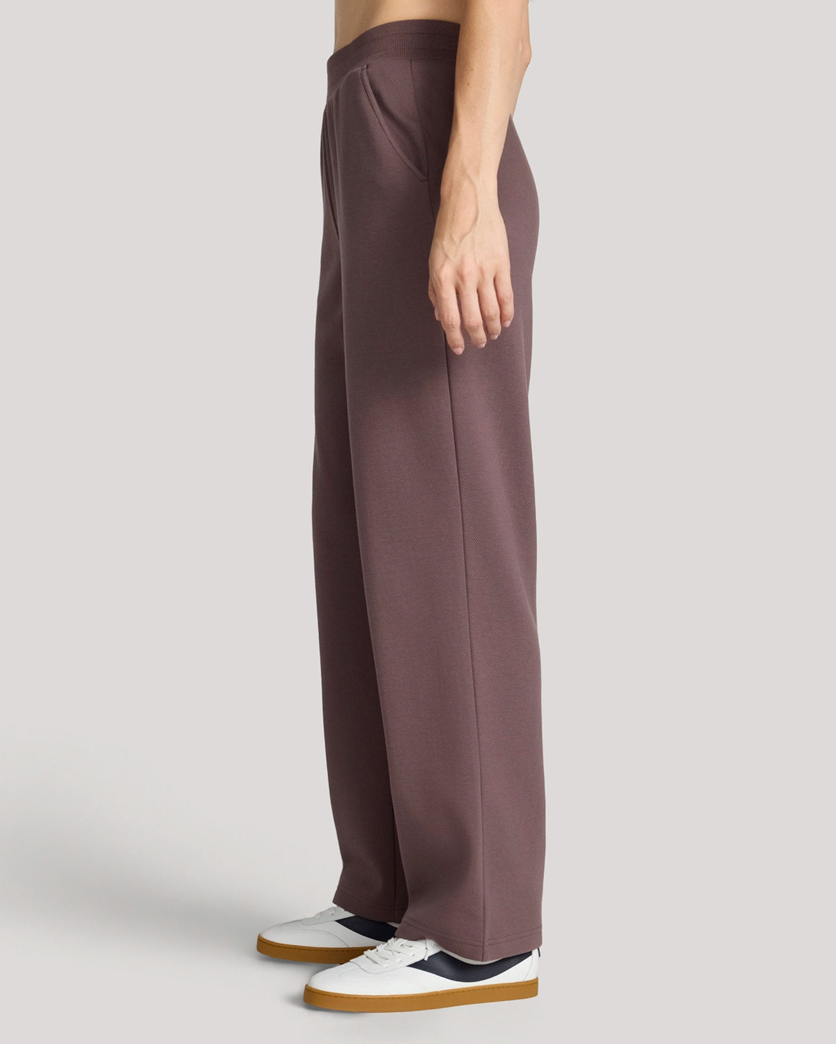 For general description, go to 'Main Product Description' region - The Soft Luxe Bonded Fleece Wide Leg Pant - Brown