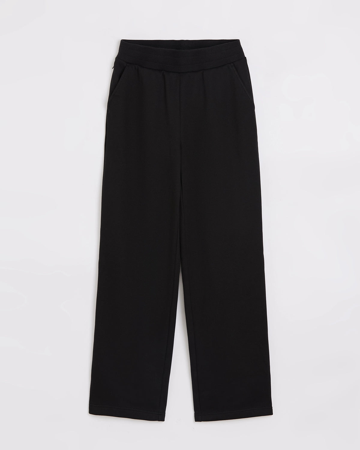 The Soft Luxe Bonded Fleece Wide Leg Pant - Black