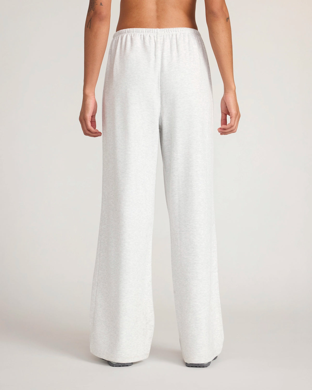The Soft Luxe Cozy Rib Wide Leg Pant - Grey Melange