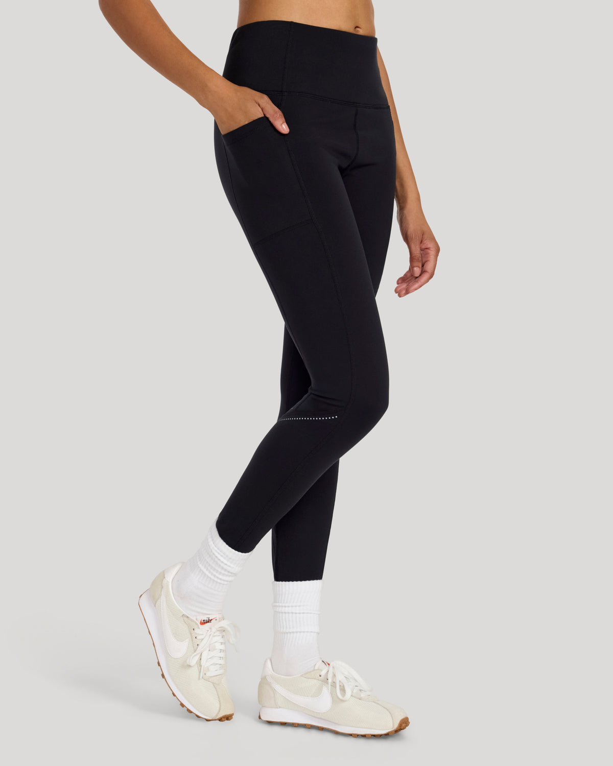 The Active Cold Weather Reflective Legging - Black