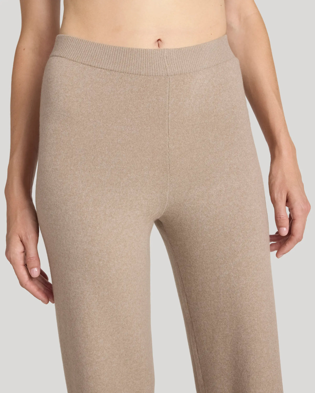The Soft Luxe Sweaterknit Relaxed Leg Pant - Heather Oatmeal