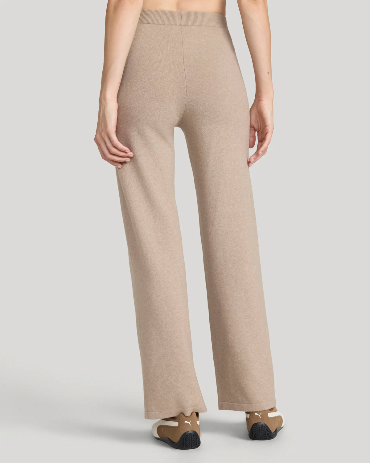 The Soft Luxe Sweaterknit Relaxed Leg Pant - Heather Oatmeal