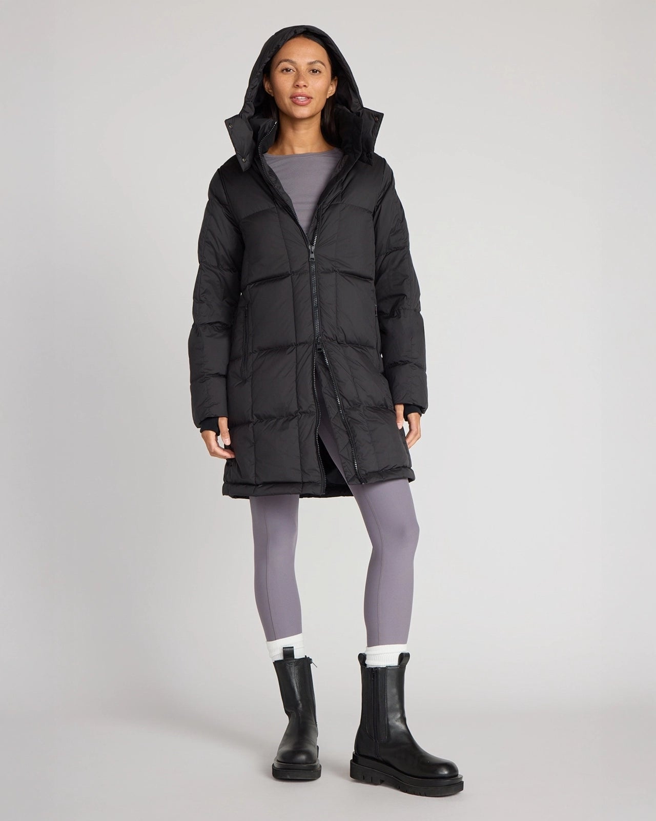 The RDS 700 Fill Power GRS Certified Recycled Poly Square-Quilted Parka - Black