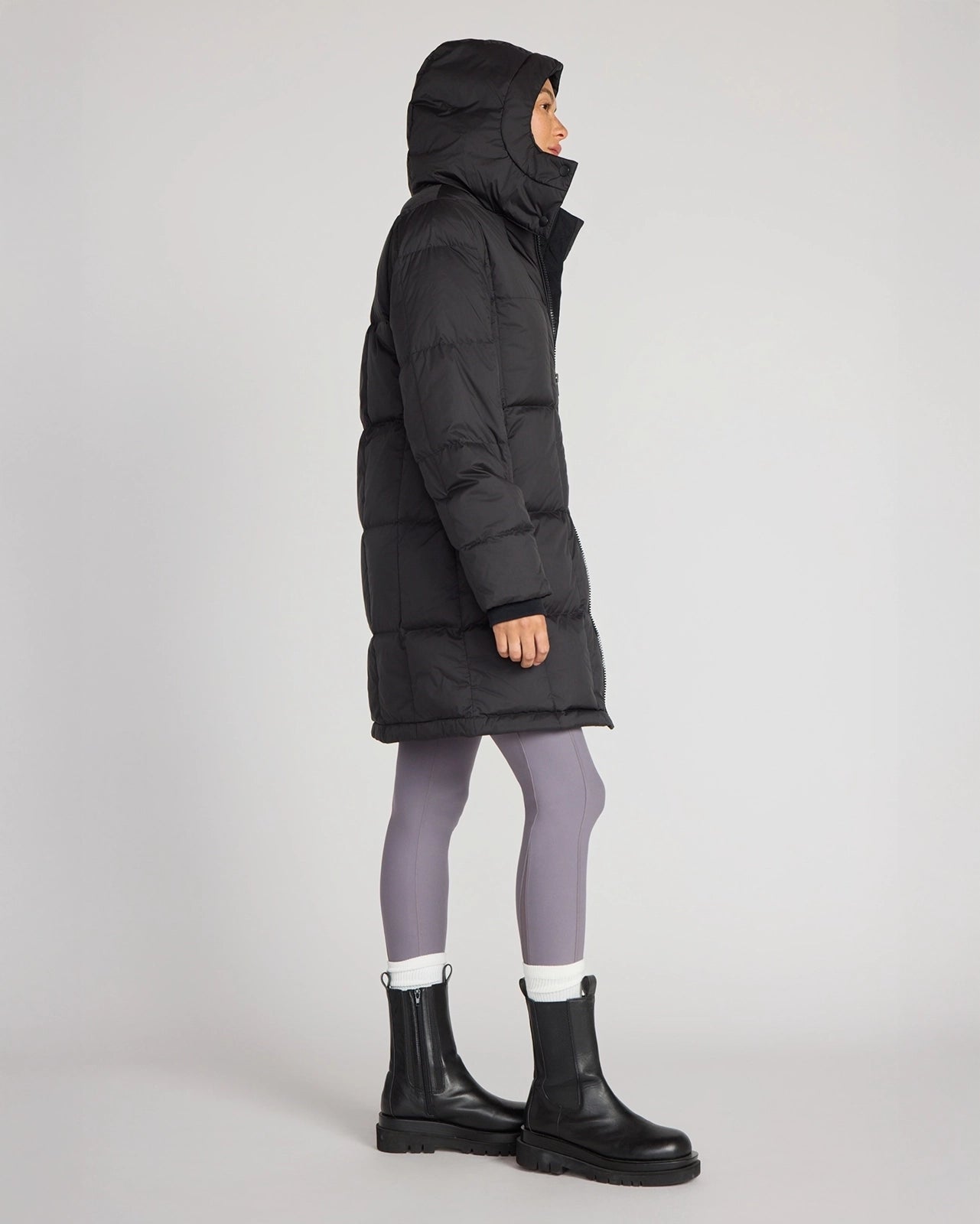 The RDS 700 Fill Power GRS Certified Recycled Poly Square-Quilted Parka - Black