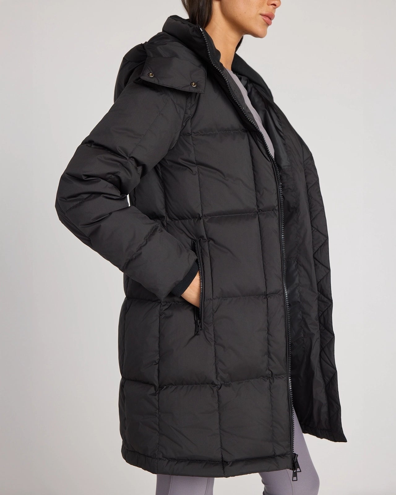 The RDS 700 Fill Power GRS Certified Recycled Poly Square-Quilted Parka - Black