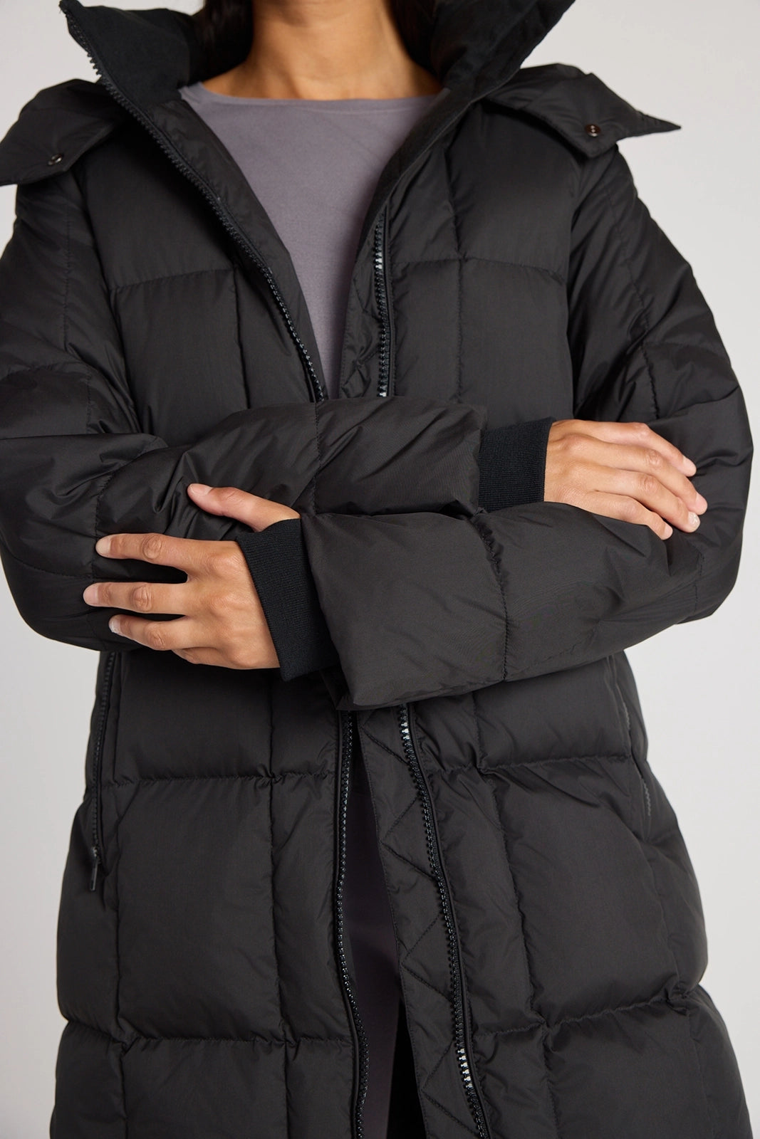 The RDS 700 Fill Power GRS Certified Recycled Poly Square-Quilted Parka - Black