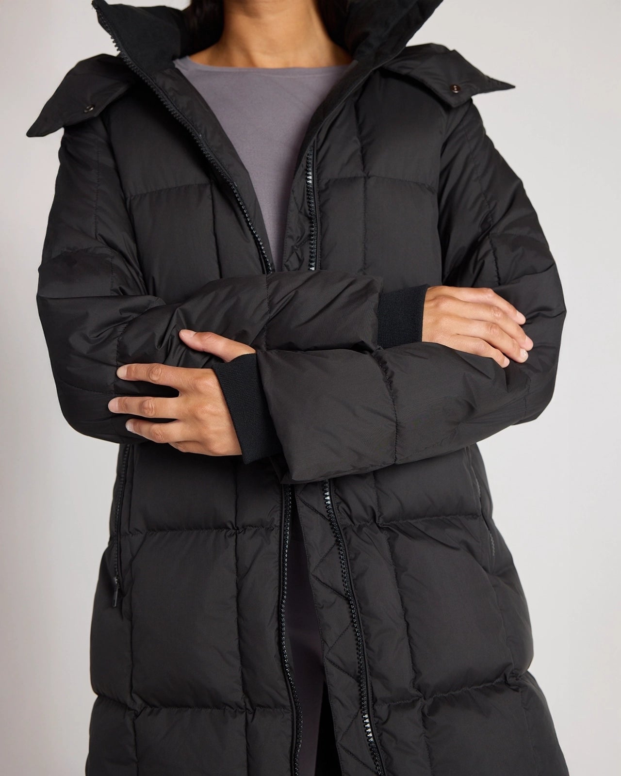 The RDS 700 Fill Power GRS Certified Recycled Poly Square-Quilted Parka - Black