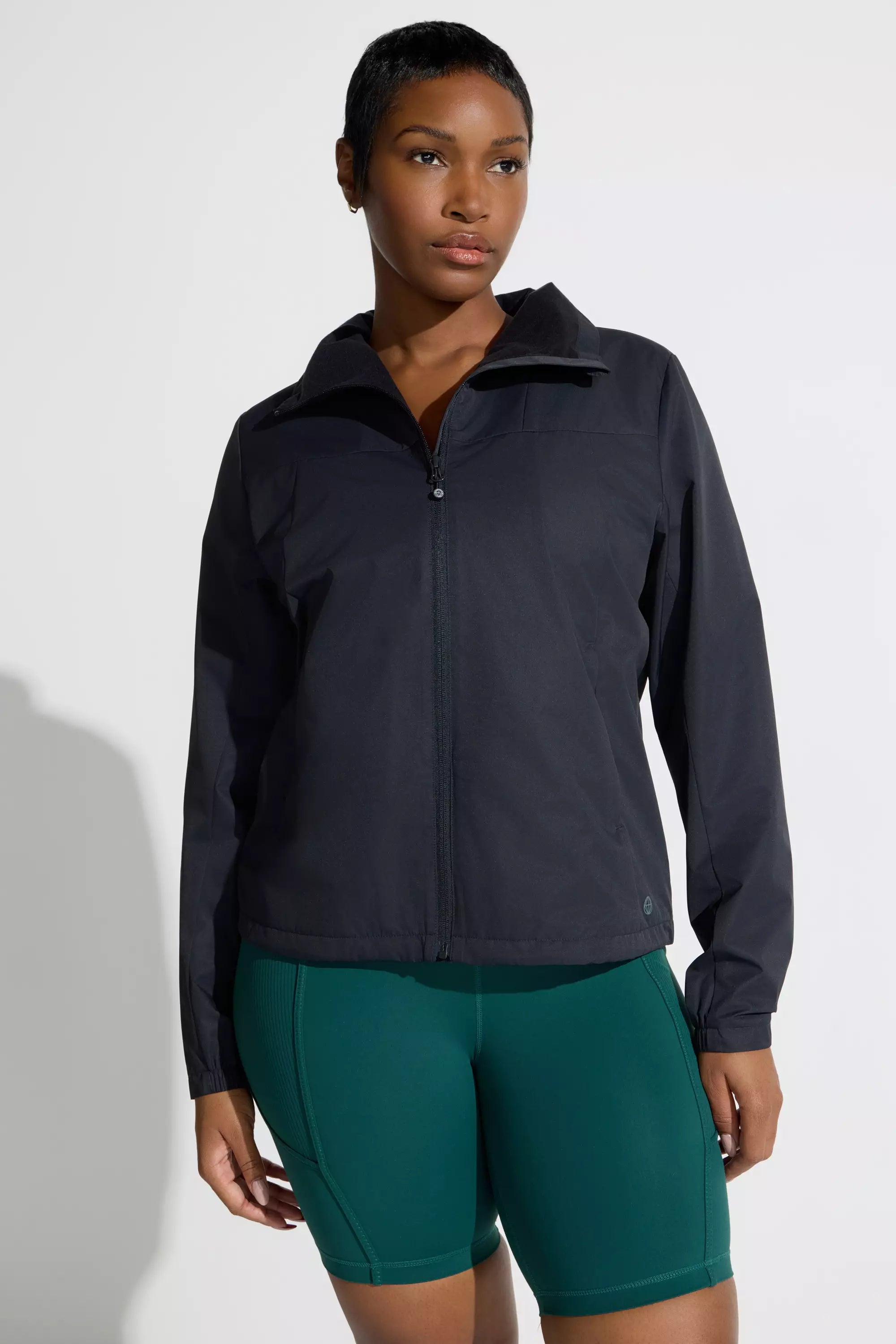 The Wind + Water-Resistant GRS Certified Poly Lined Rain Jacket - Black