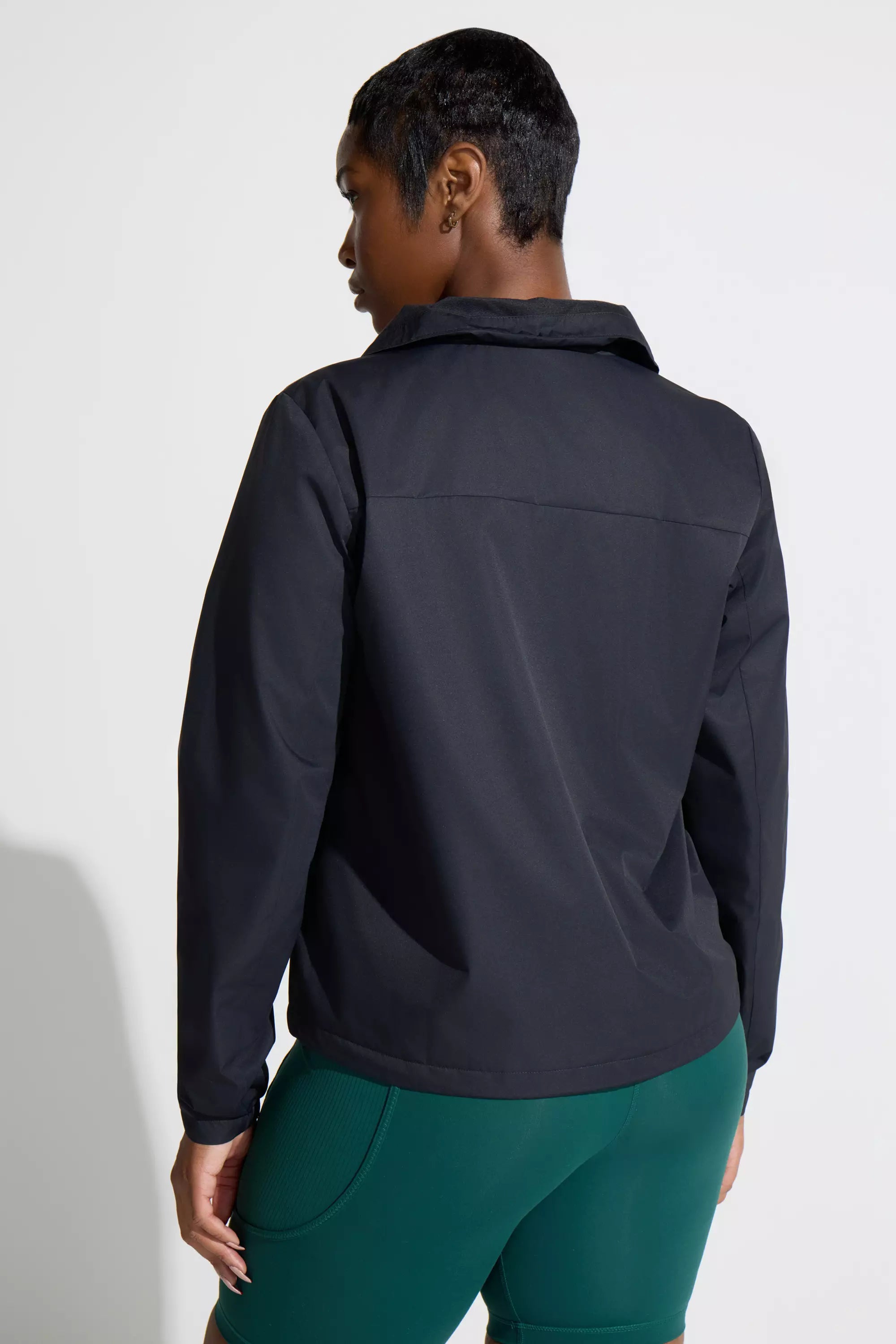 The Wind + Water-Resistant GRS Certified Poly Lined Rain Jacket - Black