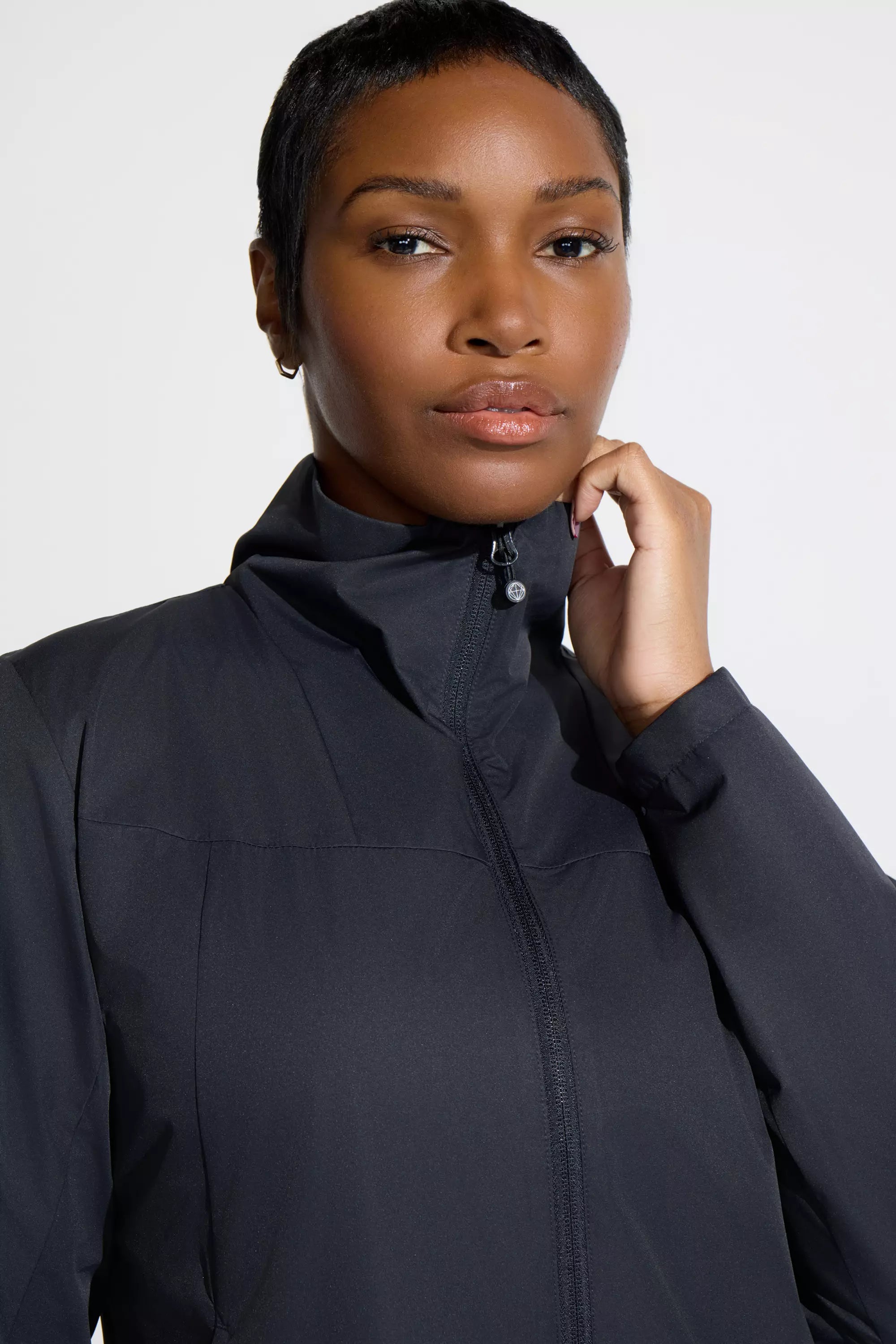 The Wind + Water-Resistant GRS Certified Poly Lined Rain Jacket - Black