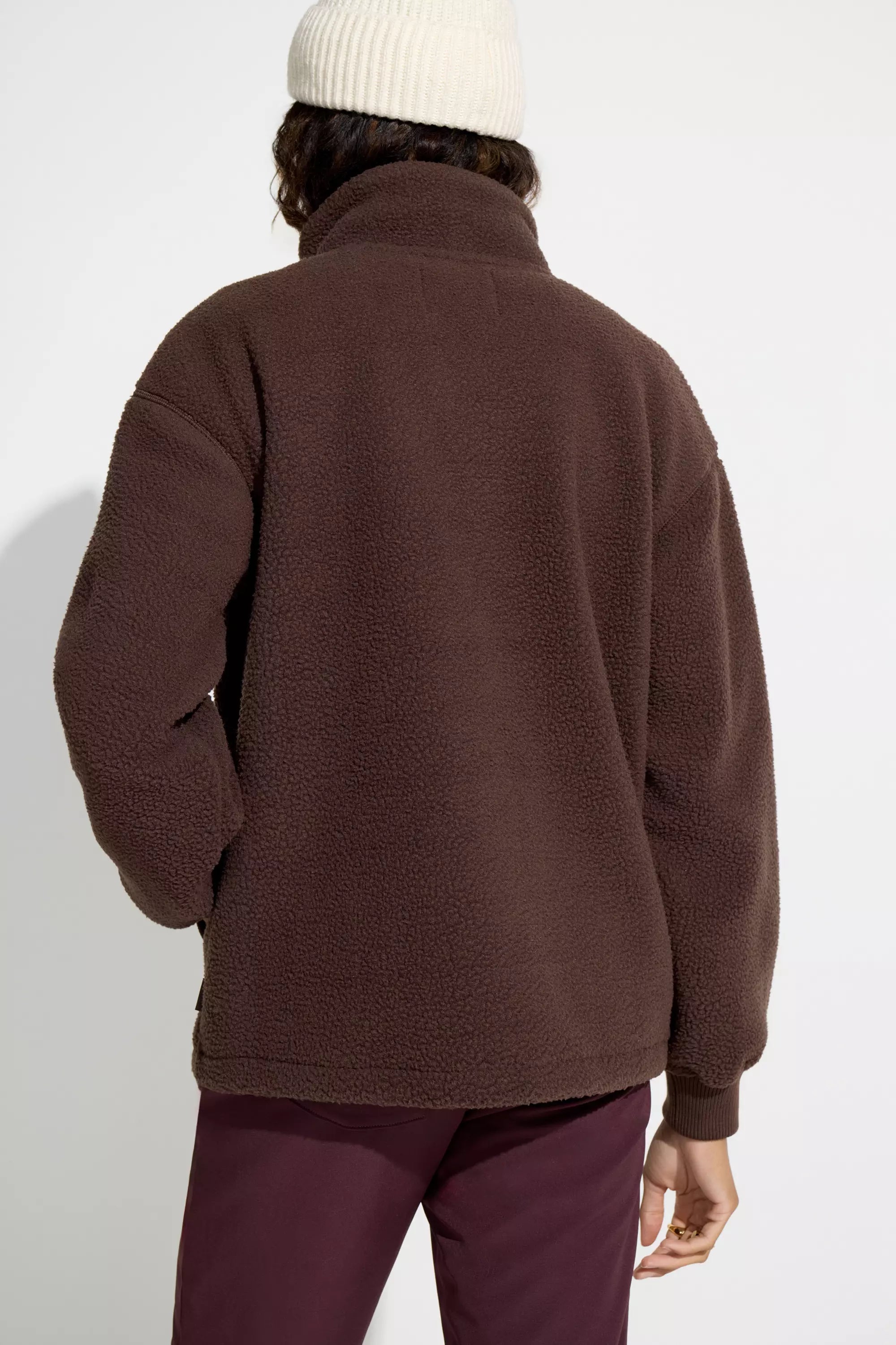 The Sherpa Soft GRS Certified Recycled Poly Short Fleece Jacket - Chocolate