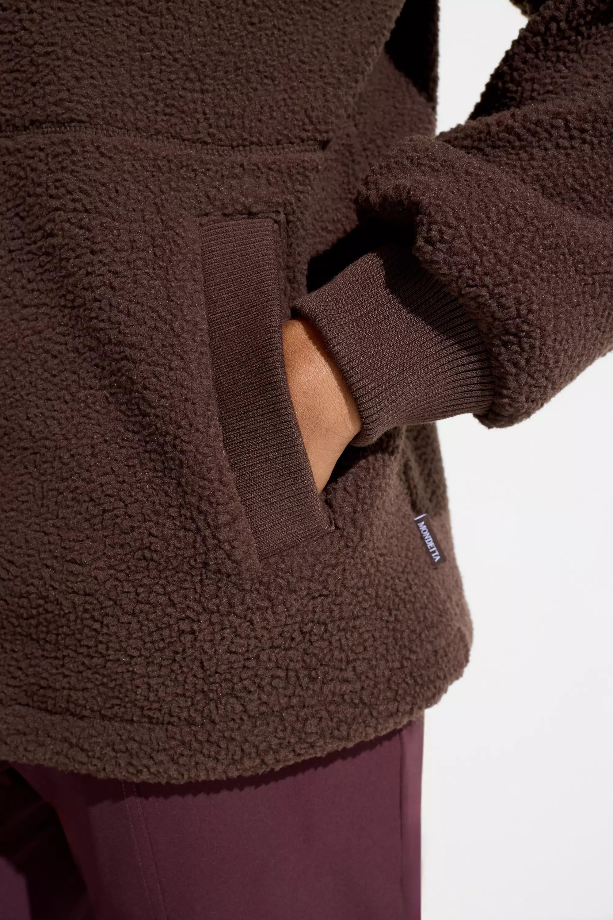 The Sherpa Soft GRS Certified Recycled Poly Short Fleece Jacket - Chocolate
