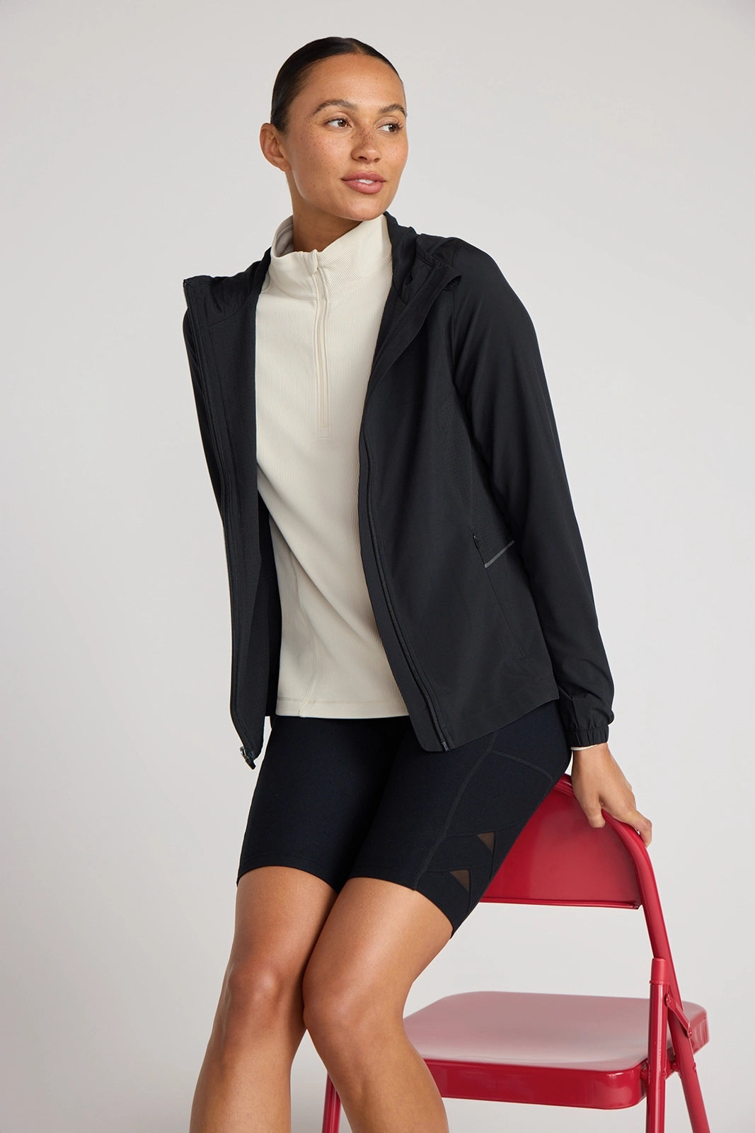 The Lightweight Stretch GRS Certified Recycled Poly Jacket - Black