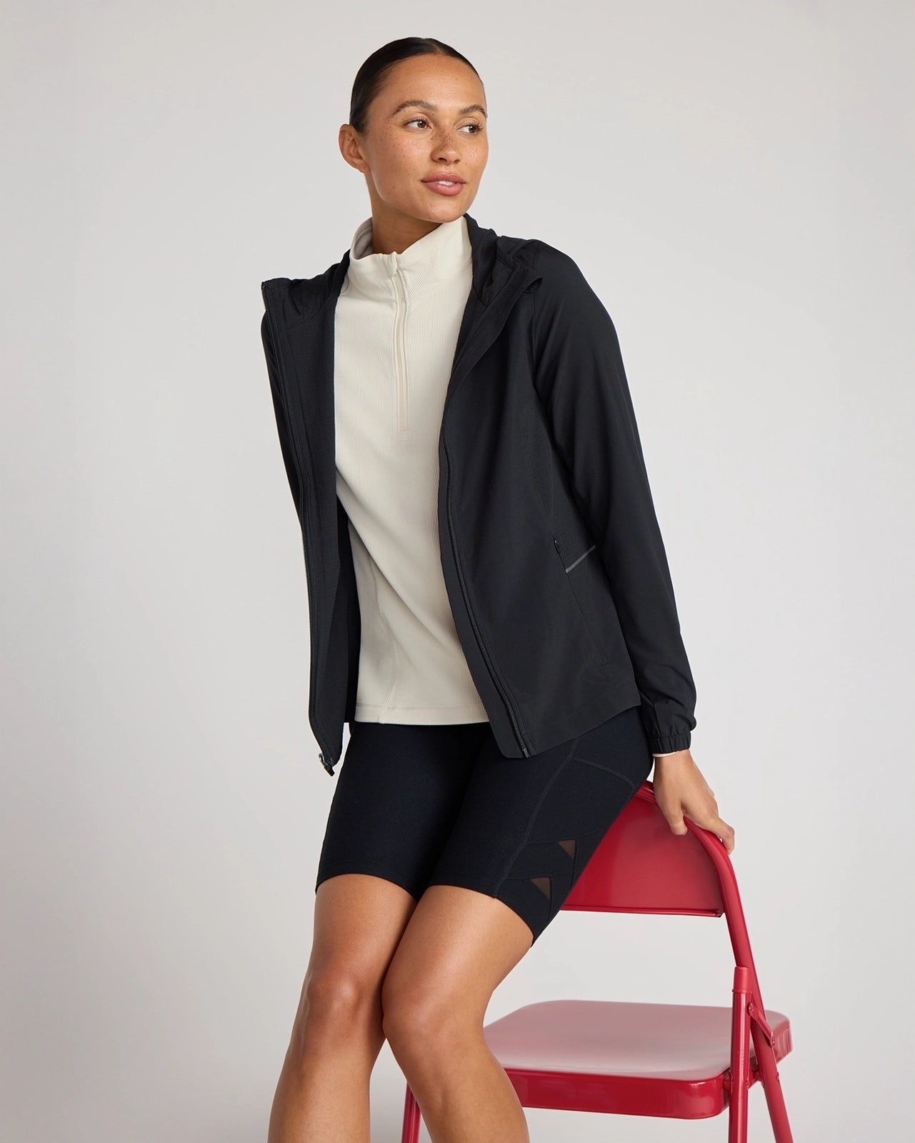 The Lightweight Stretch GRS Certified Recycled Poly Jacket - Black