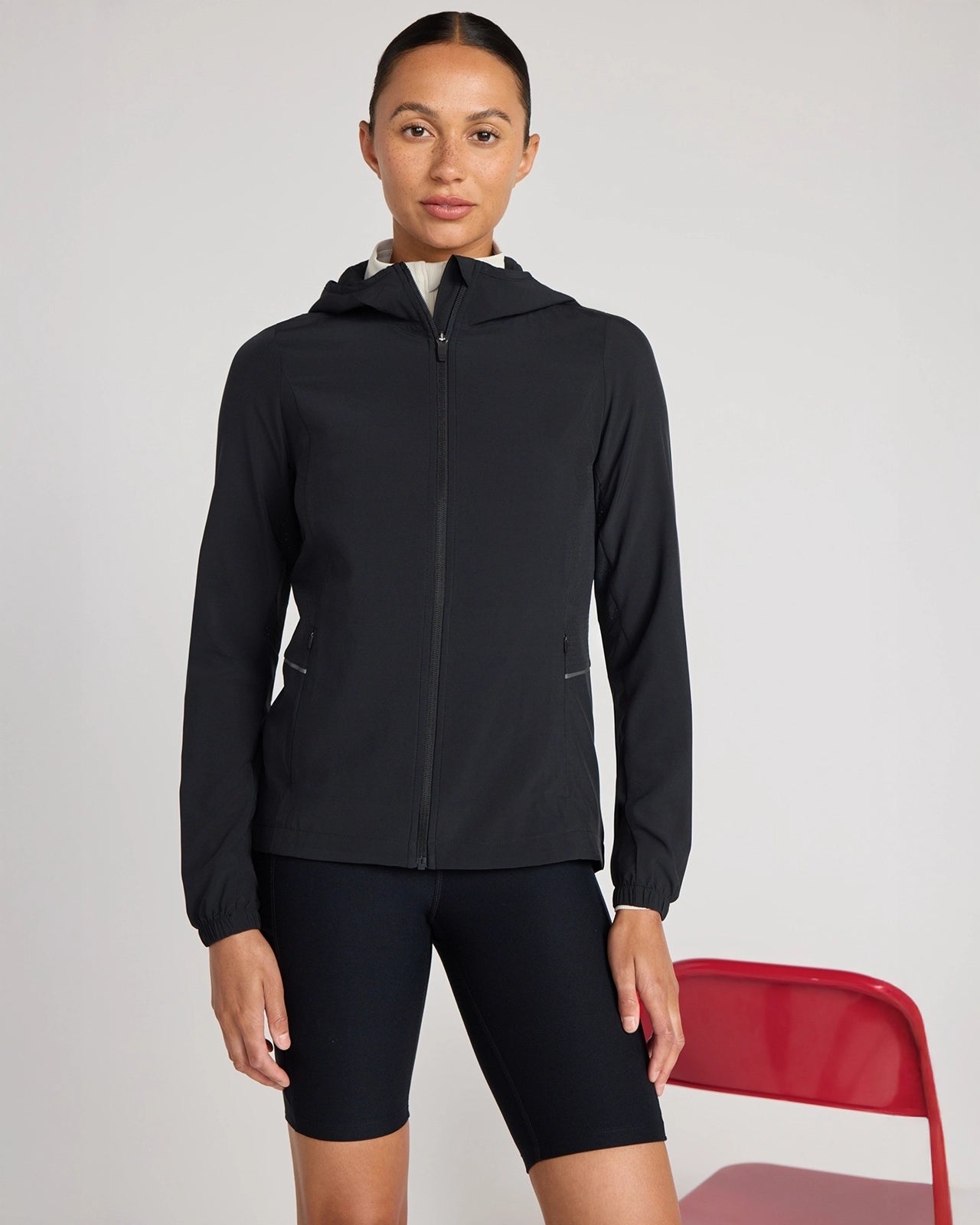 The Lightweight Stretch GRS Certified Recycled Poly Jacket - Black