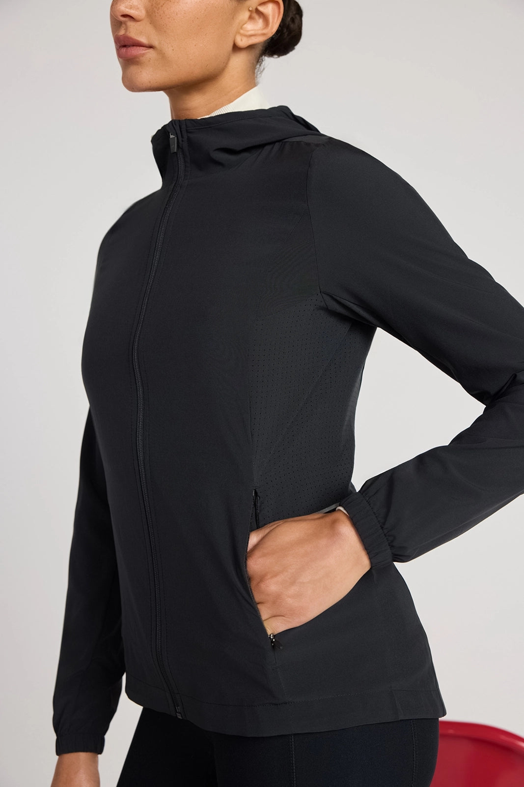 The Lightweight Stretch GRS Certified Recycled Poly Jacket - Black