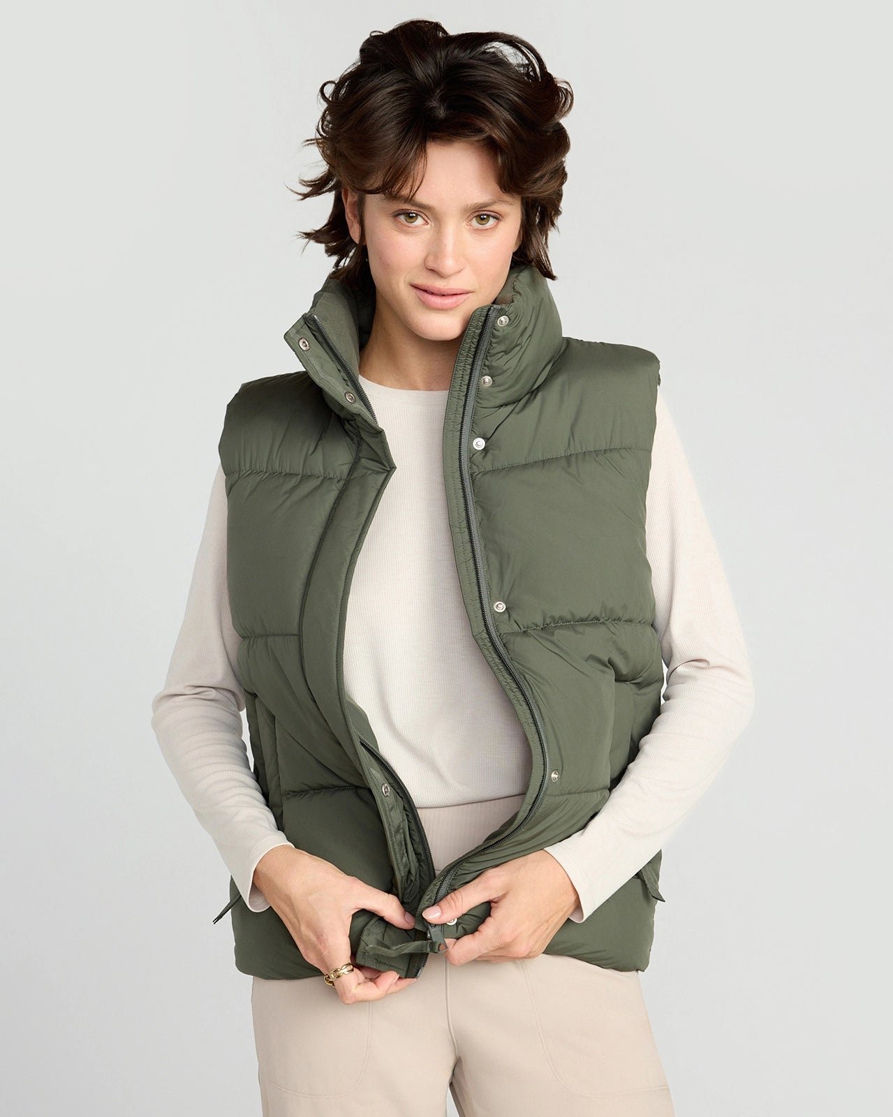The Sorona™ Fill GRS Certified Recycled Poly Puffer Vest - Kambaba Green