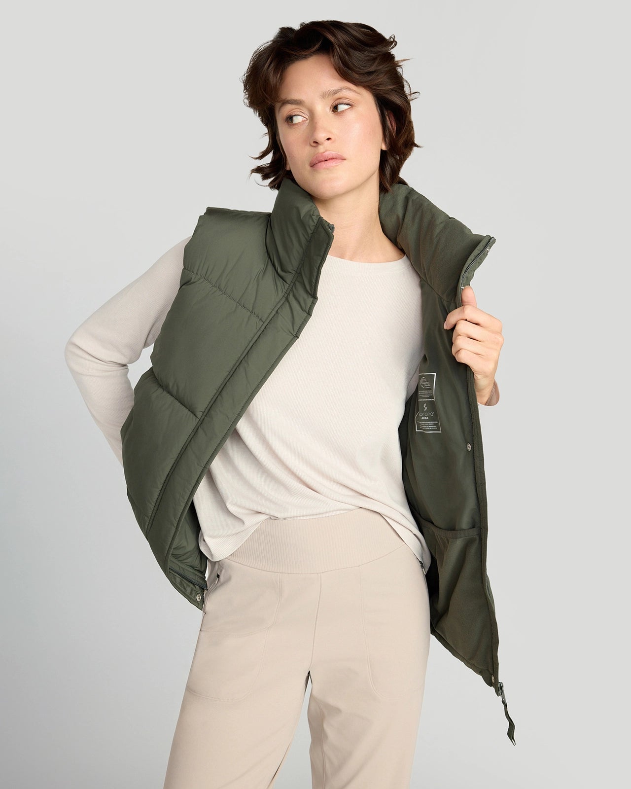 The Sorona™ Fill GRS Certified Recycled Poly Puffer Vest - Kambaba Green