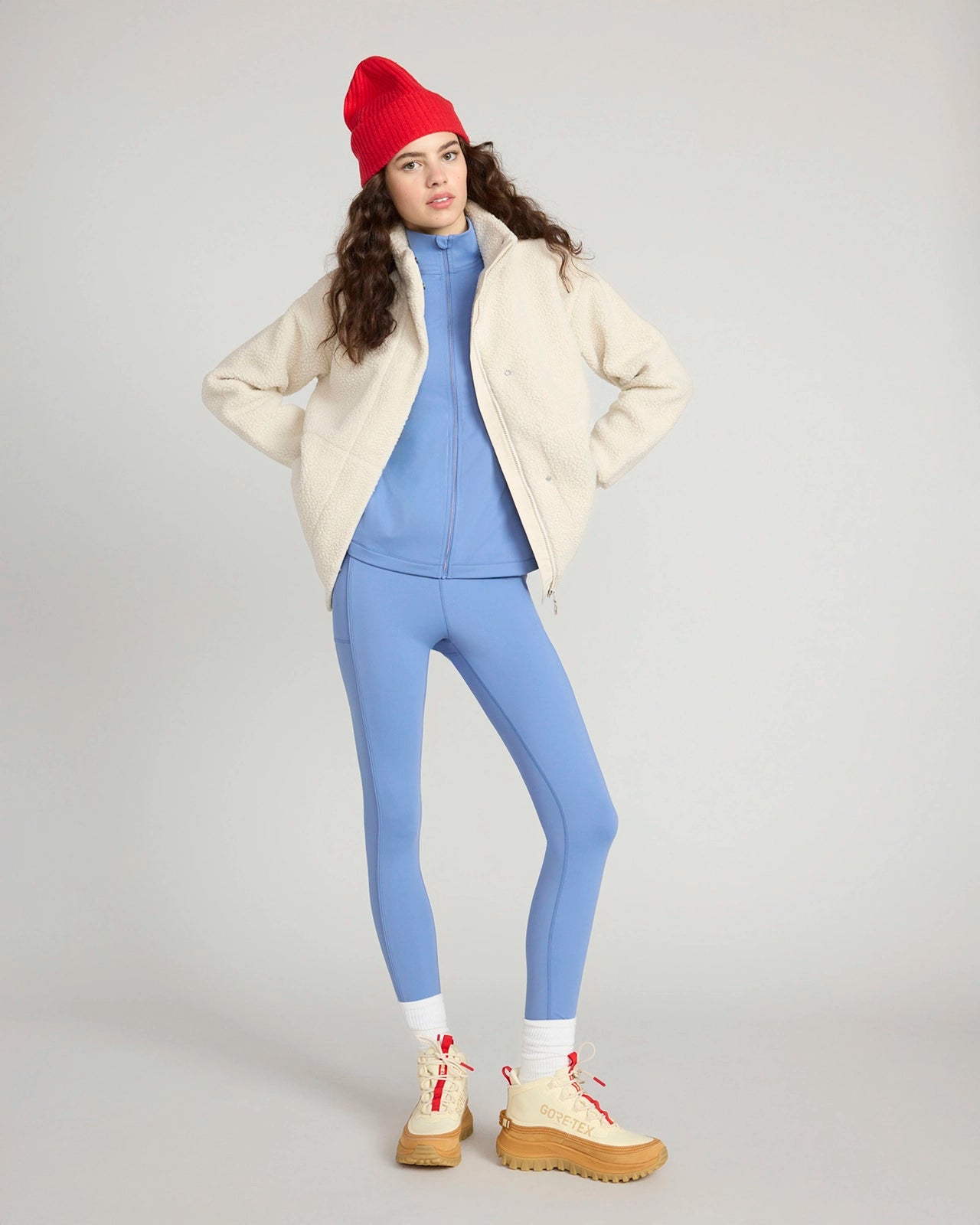 The Soft Sherpa and Crinkle Trim GRS Certified Recycled Poly Fleece Jacket