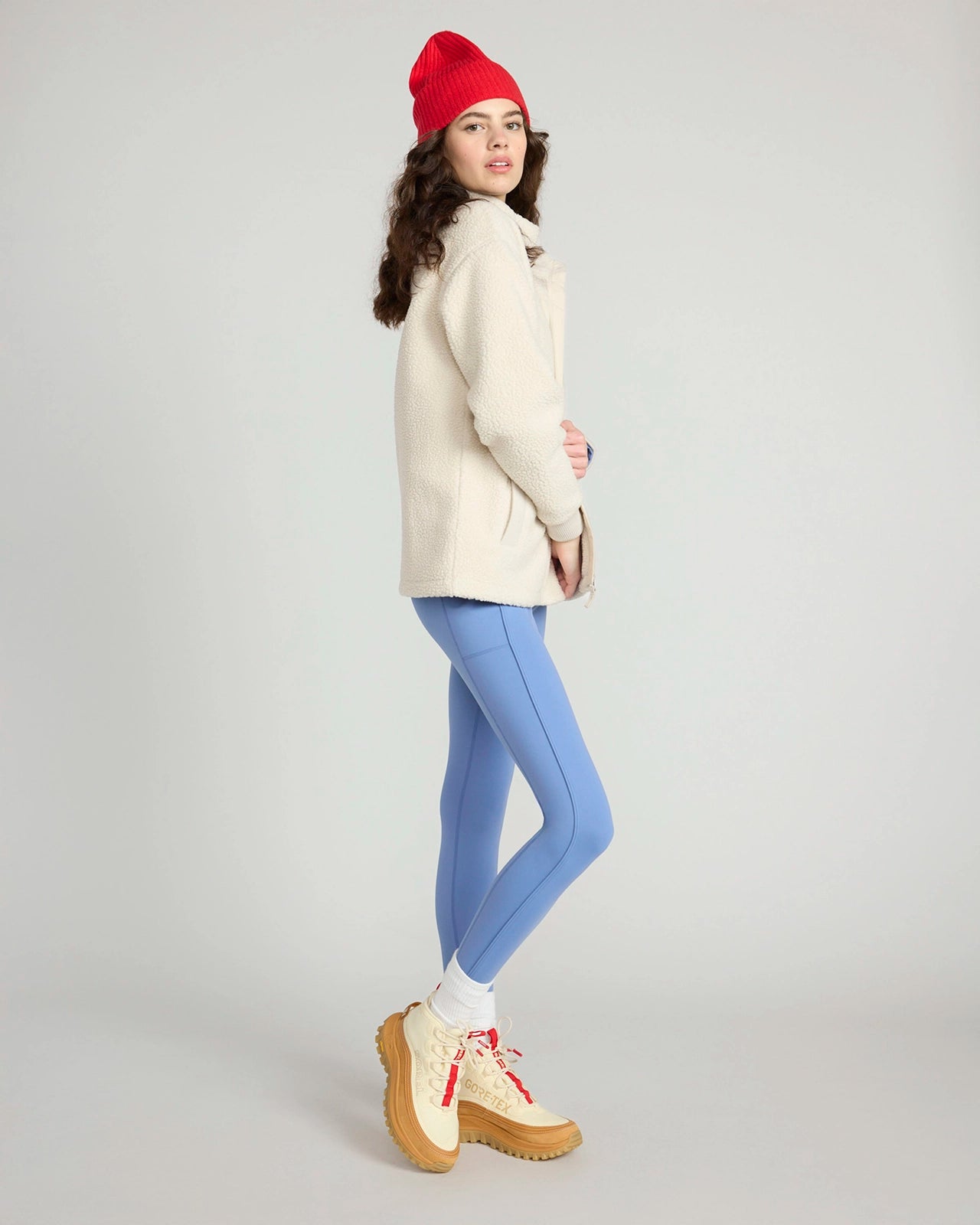 The Soft Sherpa and Crinkle Trim GRS Certified Recycled Poly Fleece Jacket